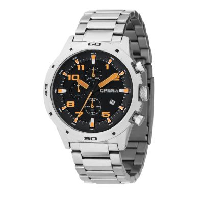 Fossil Men` Chronograph Stainless Steel Bracelet Watch