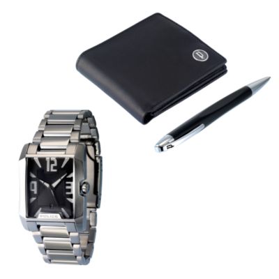 Police Men` Exclusive Ignition Three Piece Watch Box Set