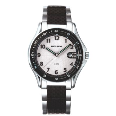 Police Proton Men` Silver Dial Bracelet Watch