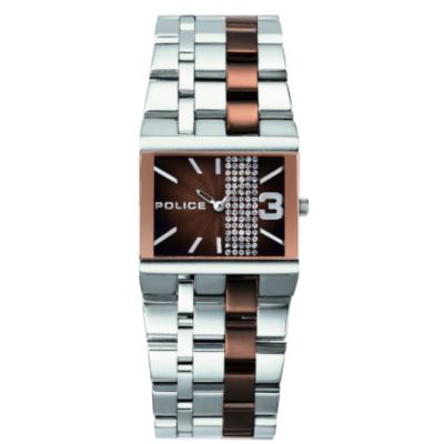 Police Glamour Square X Ladies`Stone Set Bracelet Watch