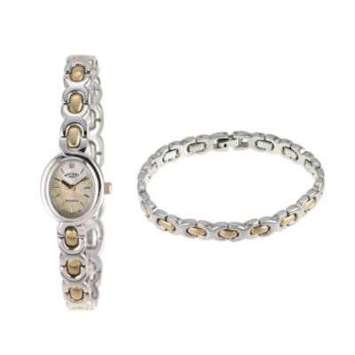 Rotary Ladies' Mother of Pearl Dial Two Colour Watch and Bracelet Set - Product number 6512313