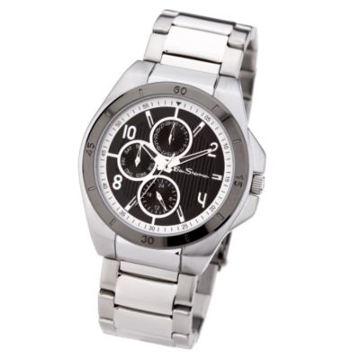 Men` Stainless Steel Multi Dial Watch