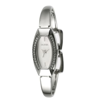 Oasis Ladies`Stone Set Berlin Bangle Watch