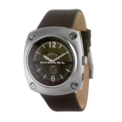 Diesel Men's Split Level Khaki Dial Strap Watch - Product number 6513522