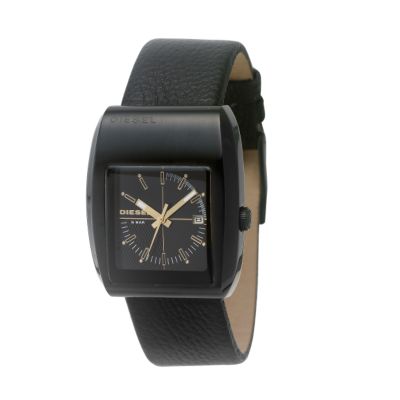 Diesel Men's Rectangular Dial Black Strap Watch - Product number 6513603