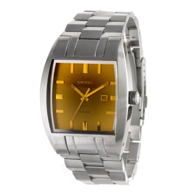 Diesel Men's Yellow Rectangular Dial Bracelet Watch - Product number 6513743