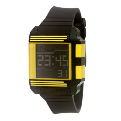 Diesel Men's Black And Yellow Digital Strap Watch - Product number 6513824