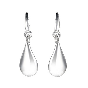 Fluid Sterling Silver Raindrop Earrings