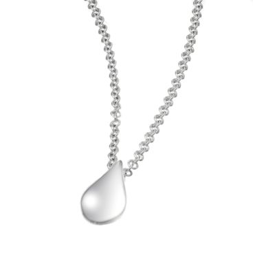 Fluid Sterling Silver Large Raindrop Pendant