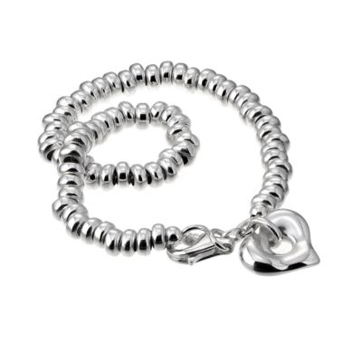 Fluid Sterling Silver Heart Sweetie Bracelet