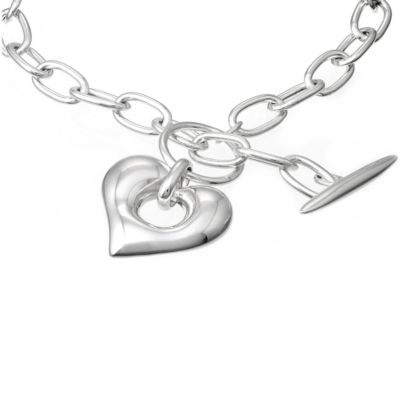 Fluid Sterling Silver Heart Bracelet - Product number 6514014