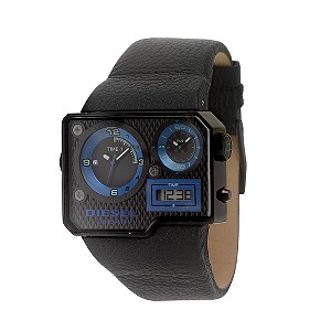 Diesel Men` Blue Triple Dial Strap Watch
