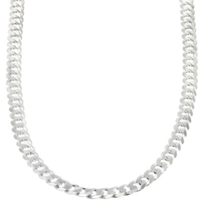 Sterling Silver Flat Curb Necklace 20'