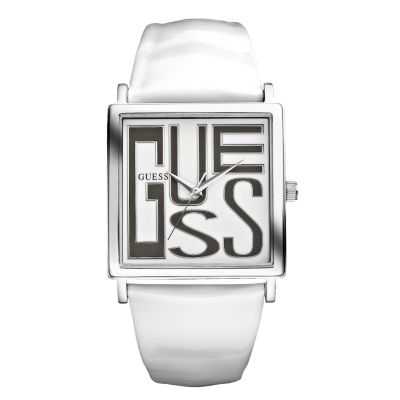 Guess Graphix Ladies' Square White Dial Strap Watch - Product number 6514162