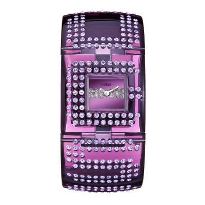 Guess City Lights Ladies' Stone Set Purple Bangle Watch - Product number 6514367