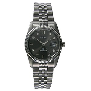 Sekonda Diamond Men` Stainless Steel Bracelet Watch