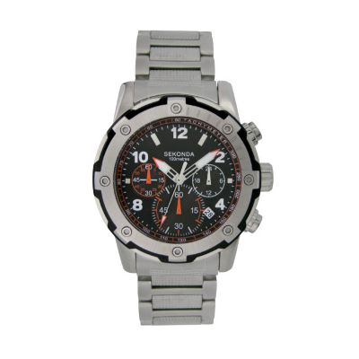 Men` Stainless Steel Chronograph Watch