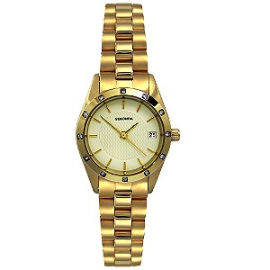 Ladies`Gold-Plated Stone Set Watch