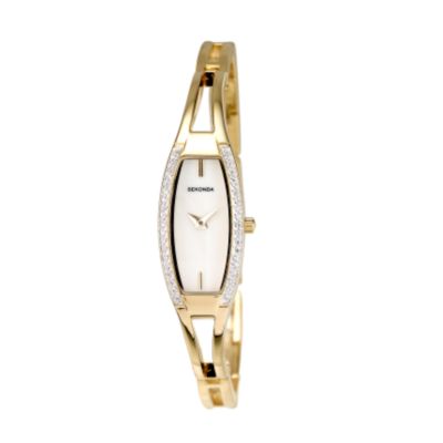 Sekonda Ladies' Gold-Plated Semi Bangle Watch