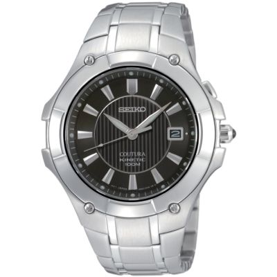 Seiko Men` Coutura Kinetic Bracelet Watch.