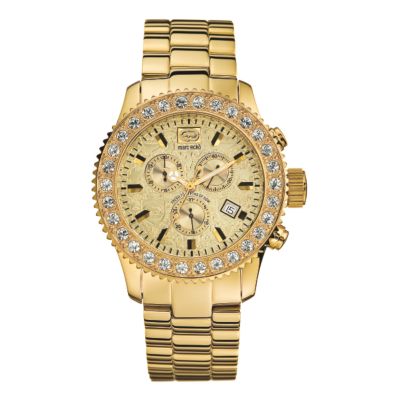 Marc Ecko The Master Piece Gold-Plated Chronograph Watch