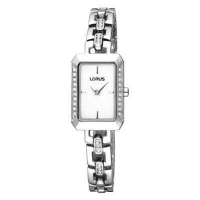 Lorus Ladies' Stone-set Rectangular Dial Bracelet Watch - Product number 6515568