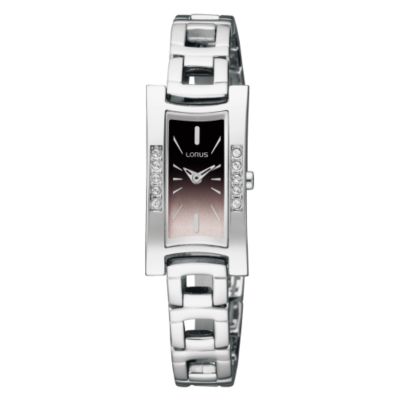Lorus Ladies`Slim Rectangular Dial Bracelet Watch