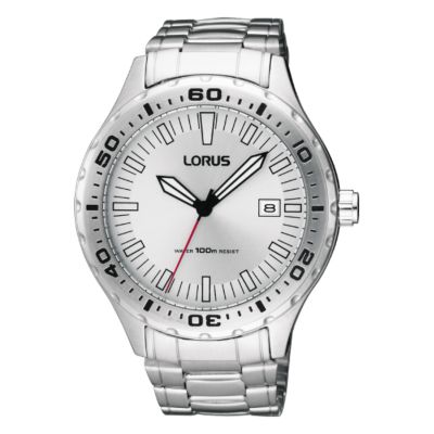Lorus Men's Silver Dial White Metal Bracelet Watch - Product number 6515770