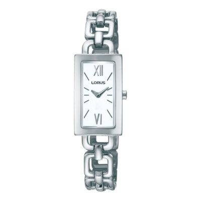 Lorus Ladies`White Dial White Metal Bracelet Watch