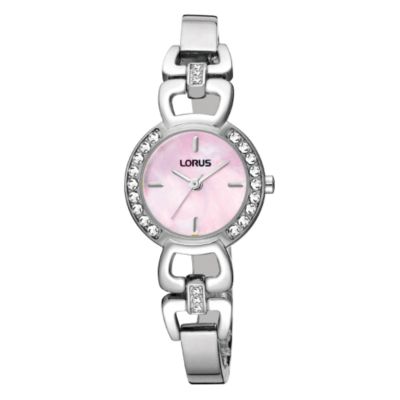 Lorus Ladies' Stone Set Mother Of Pearl Dial Bangle Watch - Product number 6516033