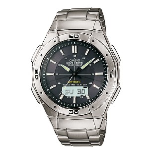 Casio Waveceptor Men` Stainless Steel Bracelet Watch