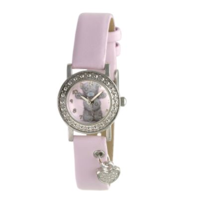 JK Me To You Girl` Tatty Teddy Heart Charm Pink Strap Watch