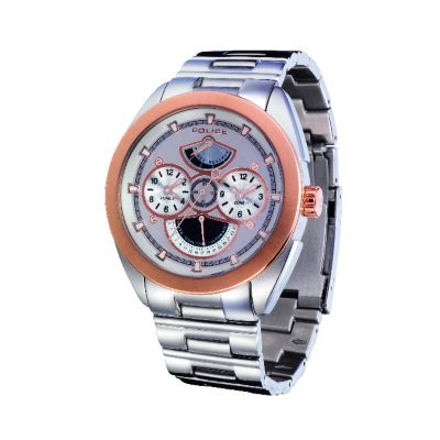 Police Portland Reserve Men's Stainless Steel and Rose Bracelet Watch - Product number 6518281