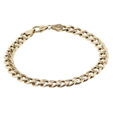 9ct Yellow Gold 8" Curb Bracelet - Product number 6518834