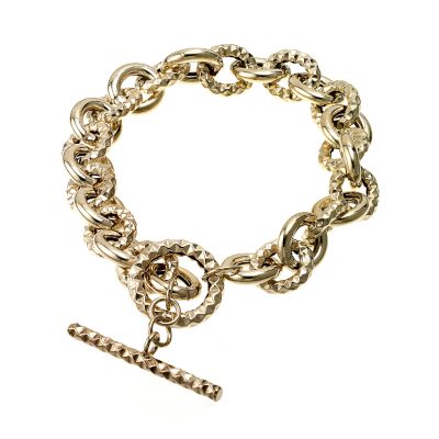 9ct Yellow Gold Diamond Cut and Polished Link Chain - Product number 6518869
