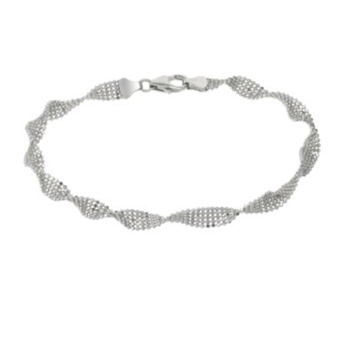 9ct white gold sparkle twist bracelet - Product number 6521614