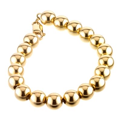 Gold Plated 10mm Bead Bracelet - Product number 6521827