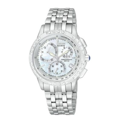 Citizen Eco Drive ladies diamond bezel chronograph watch - Product number 6521975