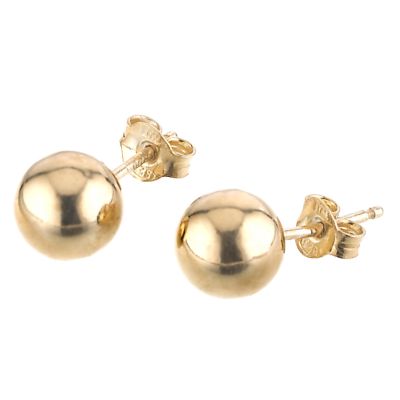 Plated 8mm Ball Stud Earrings