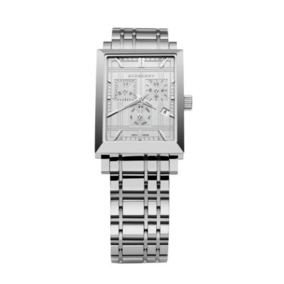 mens stainless steel chronograph watch