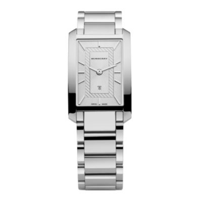 Burberry men's rectangular dial stainless steel watch - Product number 6522181