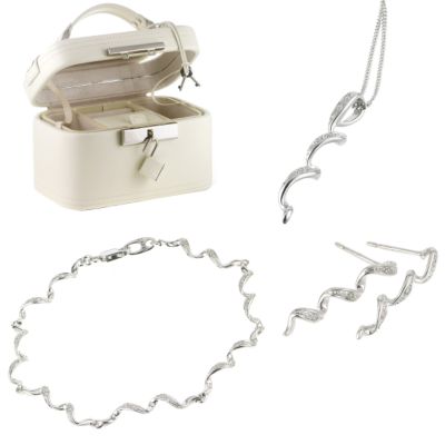 9ct White Gold Diamond Jewellery Gift Set With