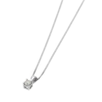 9ct white gold diamond pendant - Product number 6530427