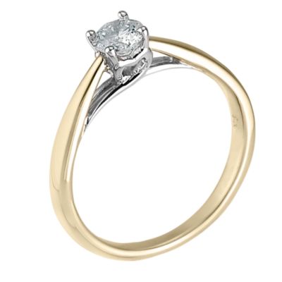 heart set third carat diamond solitaire