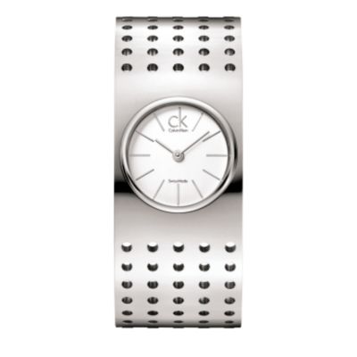 ck Calvin Klein ladies white dial bracelet watch