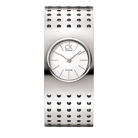 ck Calvin Klein ladies white dial bracelet watch