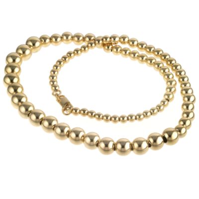 Gold Plated Bead Necklace - Product number 6540988