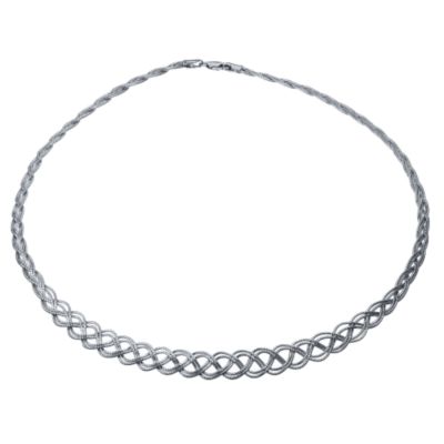 9ct White Gold Herringbone Necklace - Product number 6541437