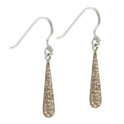 sterling Silver Champagne Bomb Drop Earrings