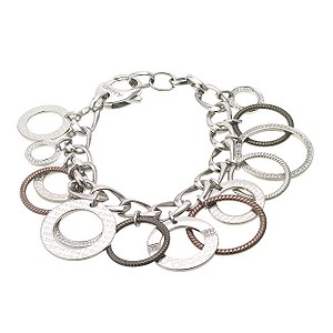 DKNY Three Tone Steel Circle Bracelet
